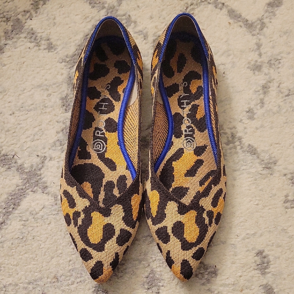 Rothy's Brown and Black Animal Print Flats
